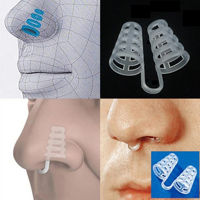 4Pairs Anti Snore Nose Clip Device Stop Snoring Sleeping Aid Equipment Anti-Snoring Breathe Aid Nasal Dilators For Better Sleep