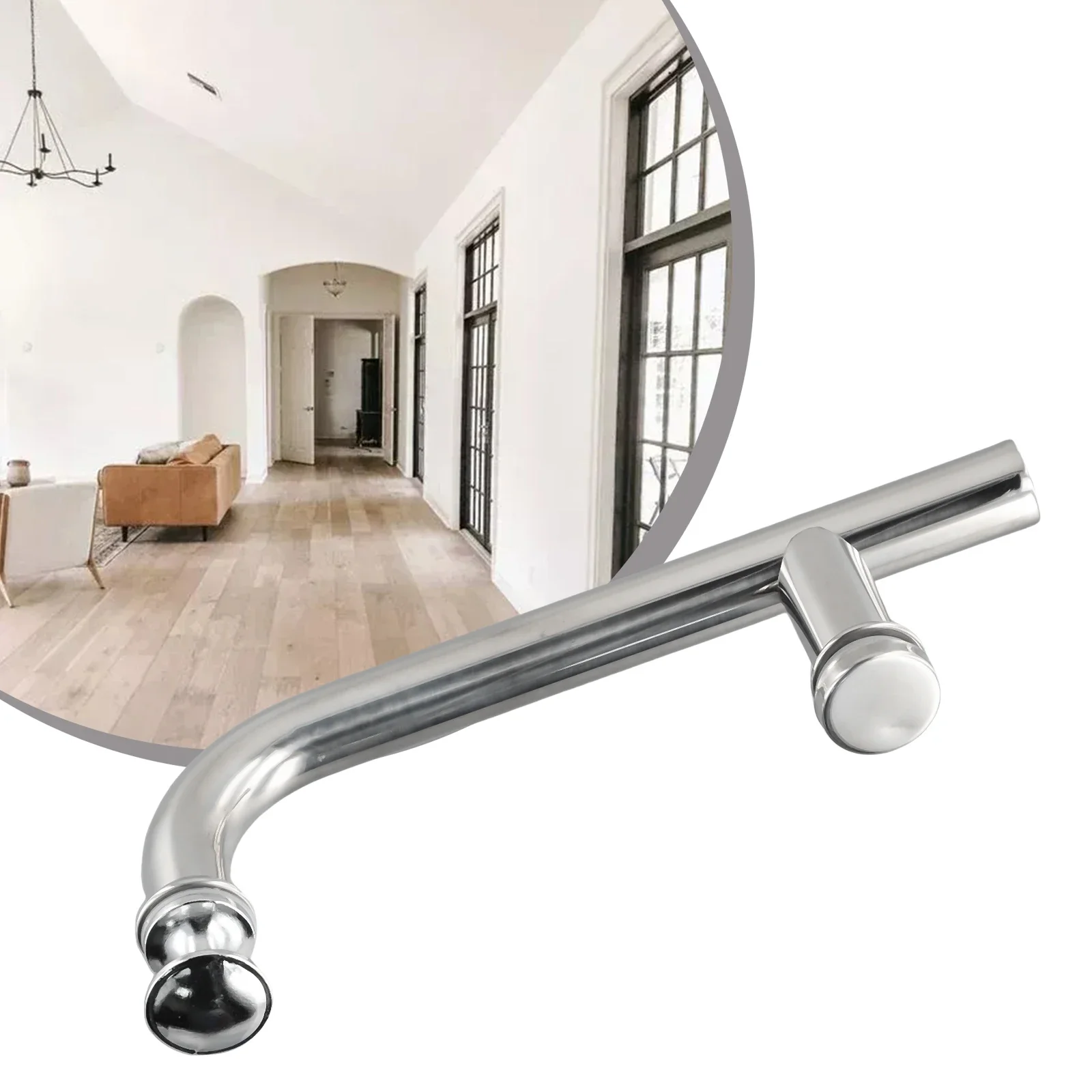 

Shower Door Handle Bar 145mm Hole Tohole Stainless Steel Chrome Finish Enclosure Bathtub Arm Safety Handle Bath Shower Grab Bars