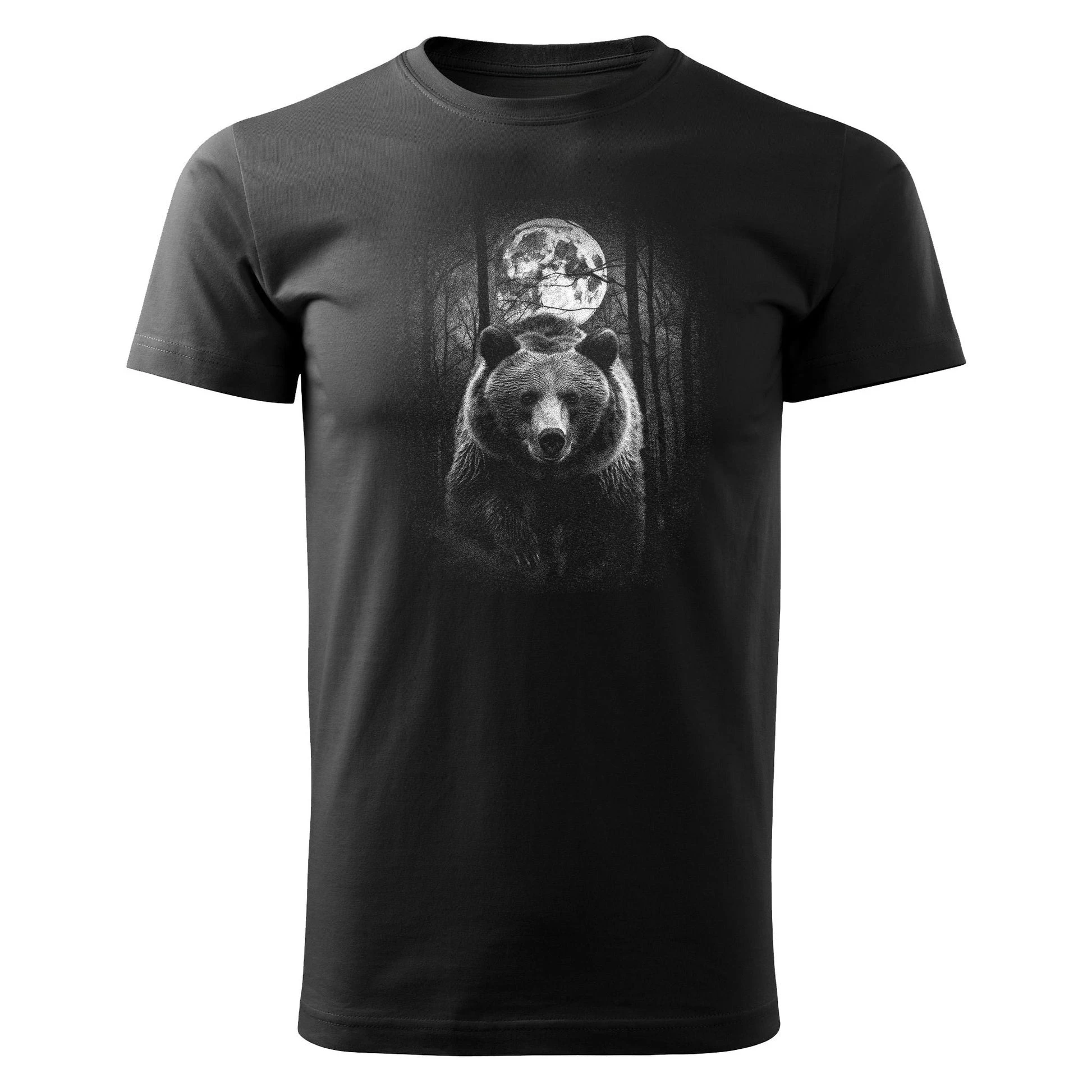 

Forest Bear Graphic Printing Summer Luxury Brand Pure Cotton Men's and Women's T-shirt Short Sleeve Street Fashion Trend