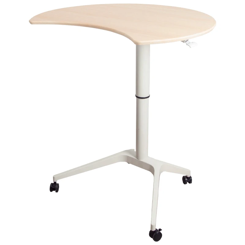 OEM Round Height Adjustable Sit to Standing Table Lifting Flipping Pneumatic Gas Spring Riser Mobile Lecture Desk