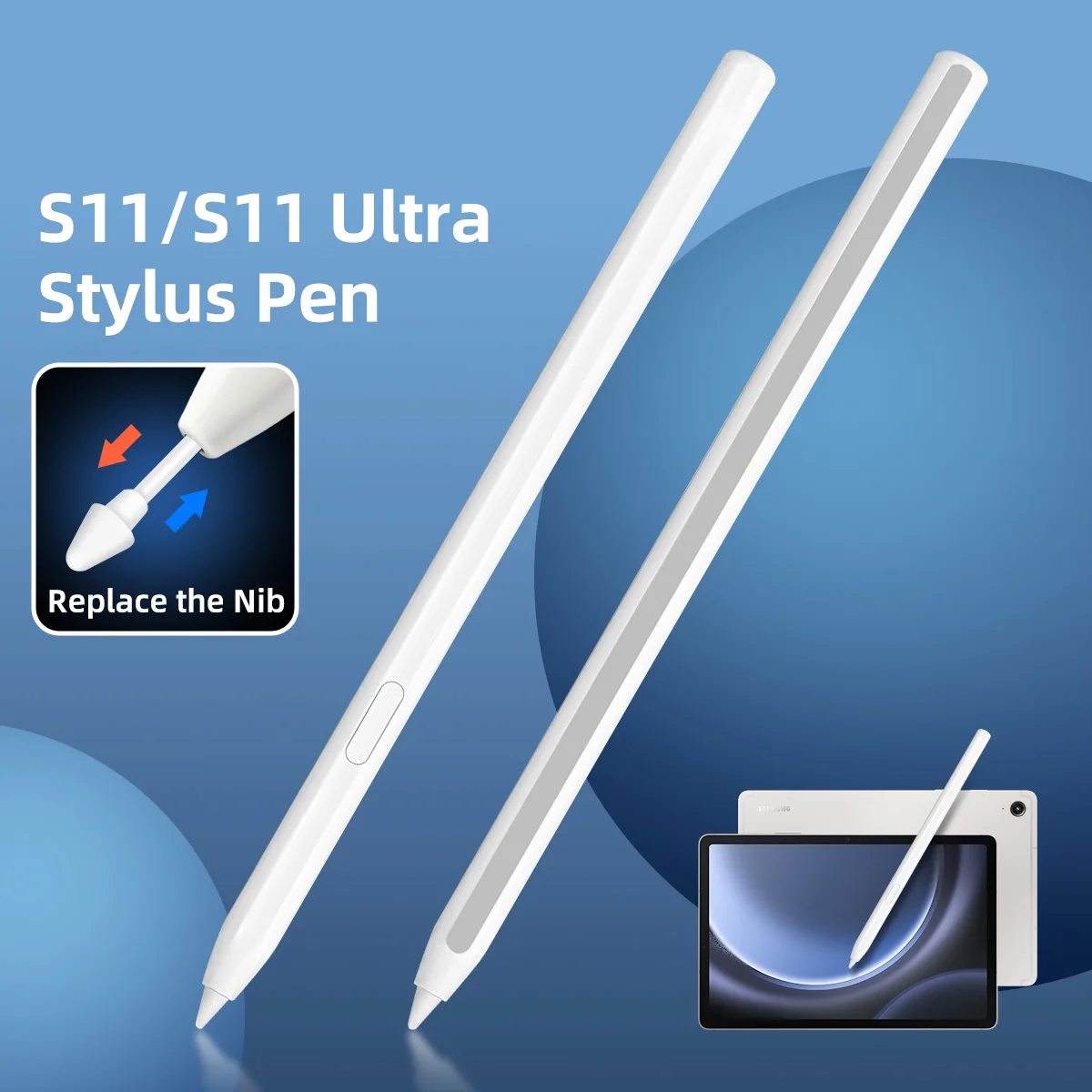 S Pen for Samsung Galaxy Tab S11 Ultra SM-X730 X736B X930 X936B Replacement Stylus with Replaceable Tip Low Latency Writing