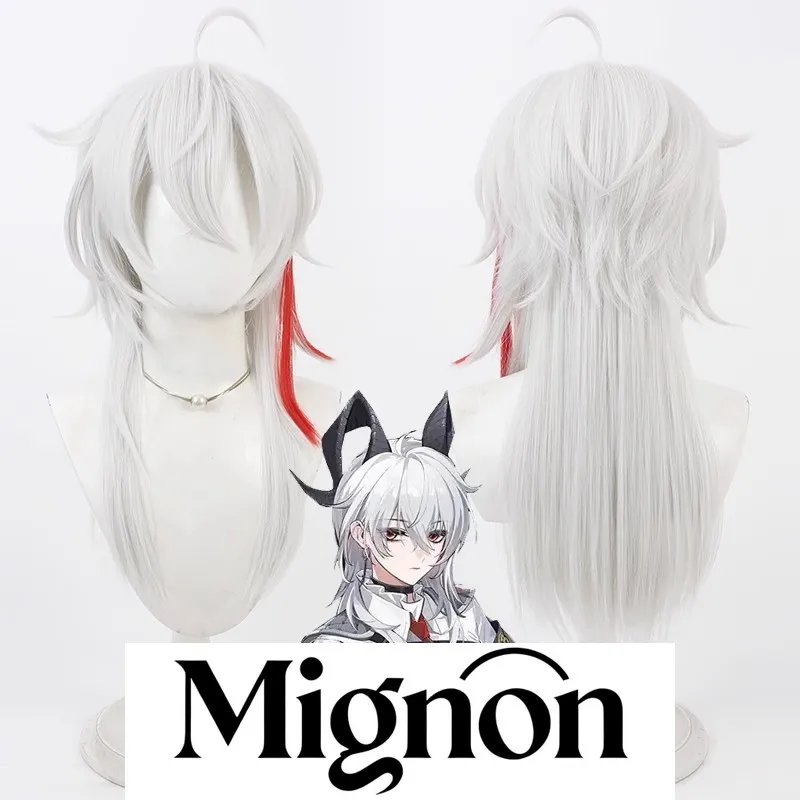 

Парик для косплея Wuthering Waves Jiani, серебристо-белые разрывные корни, красные блики, новый персонаж