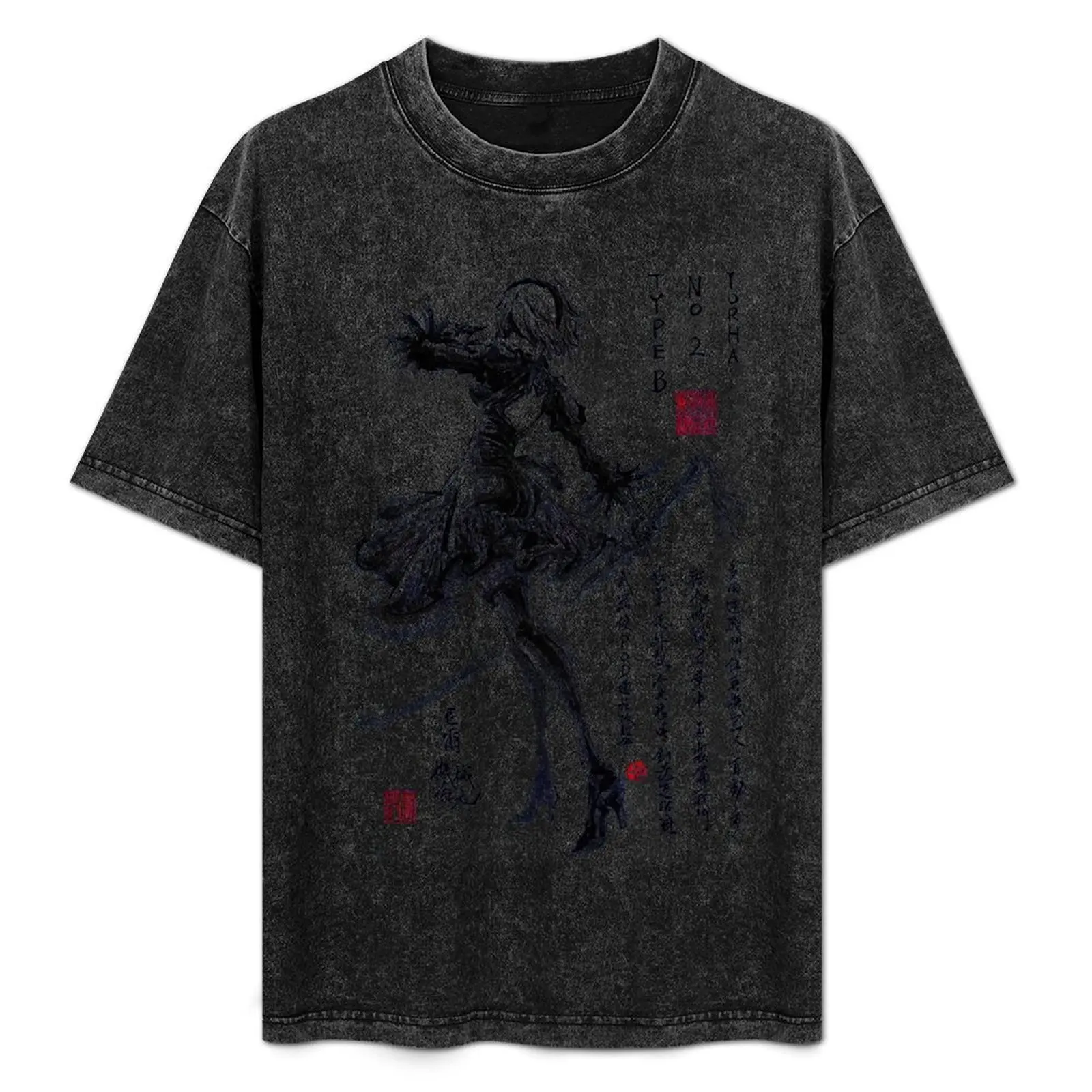 

GRHOSE Nier Automata Shirt Yorha 2B Shirt Fashion Raglan T-Shirt topping man clothes designer shirts tee shirts for men
