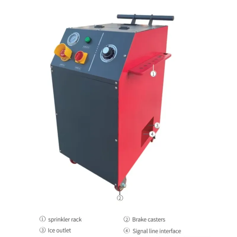 HC-300 High Efficiency 12KG Capacity Stainless Steel Industrial Dry Ice Blasting Machine 450W 220V Portable CO2 Cleaning Cars