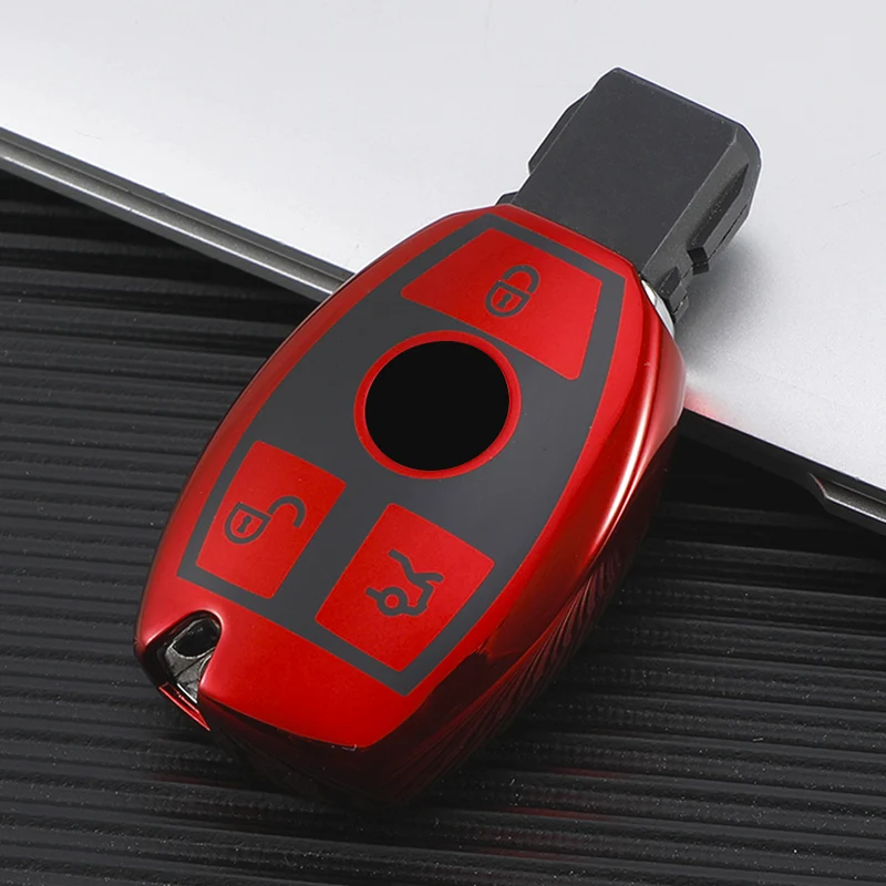 حافظة مفاتيح السيارة من البولي يوريثان غطاء حقيبة فوب شل حامل لمرسيدس بنز ABC E GL S GLA GLK CLS الفئة AMG W204 W205 W212 W463 W176