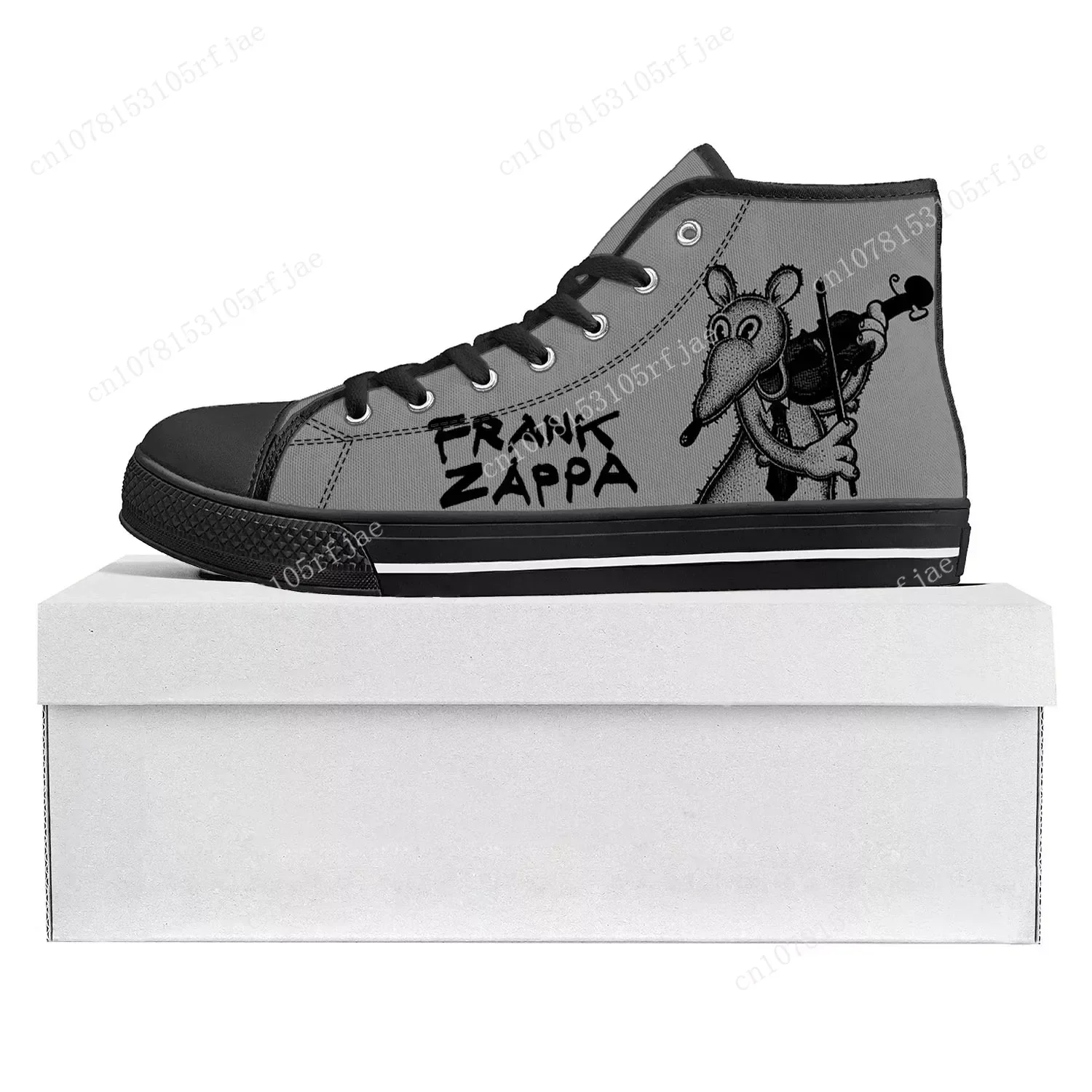 

Frank Zappa High Top Rock Musician Sneakers Mens Womens Teenager High Quality Canvas Custom Shoe Sneaker Casual Couple Shoes