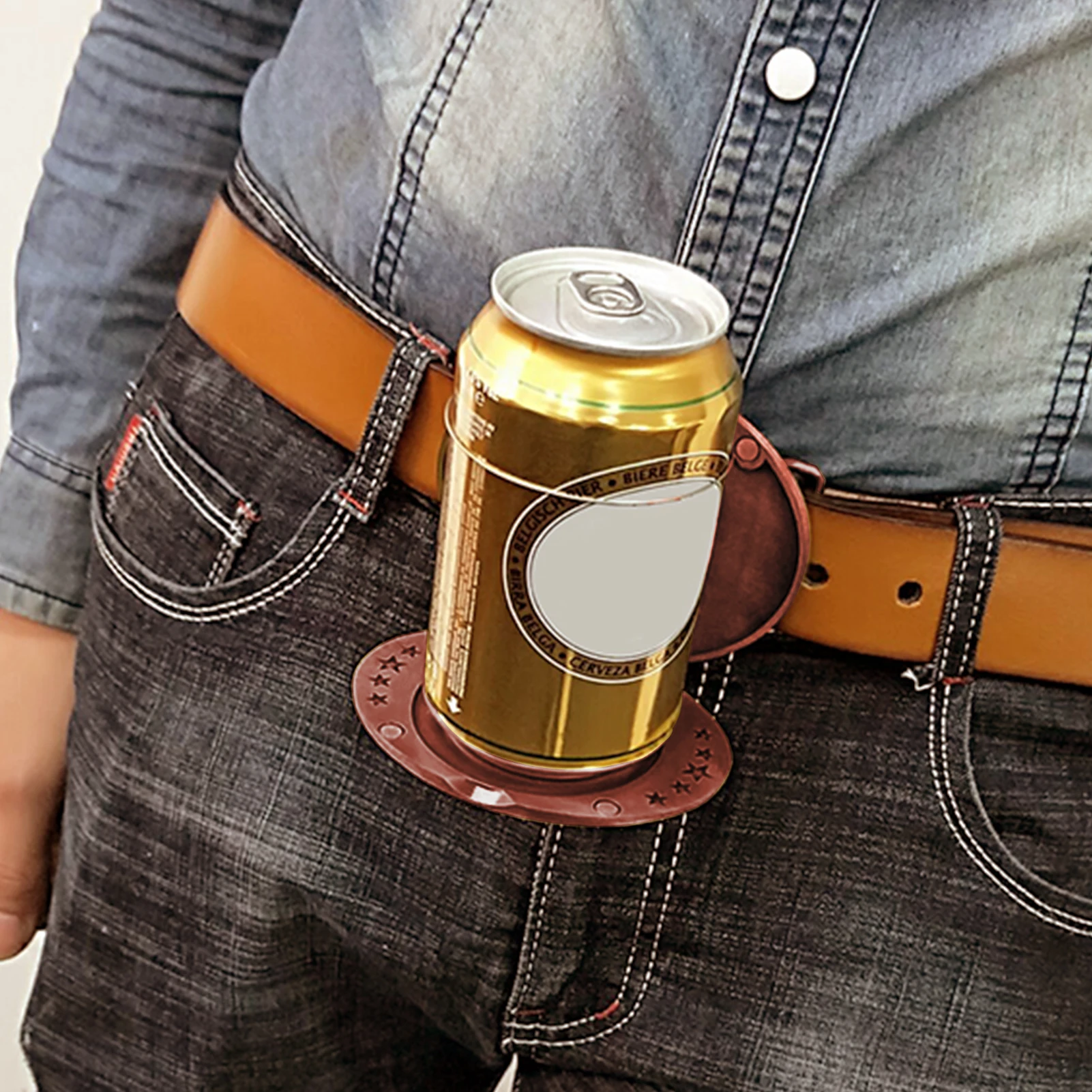 Beer Belt Buckle Durable Beer Bottle Buckle Drink Holder Heavy Duty Hand Bag Portable Beer Bottle Belt Rack For Camping Picnic