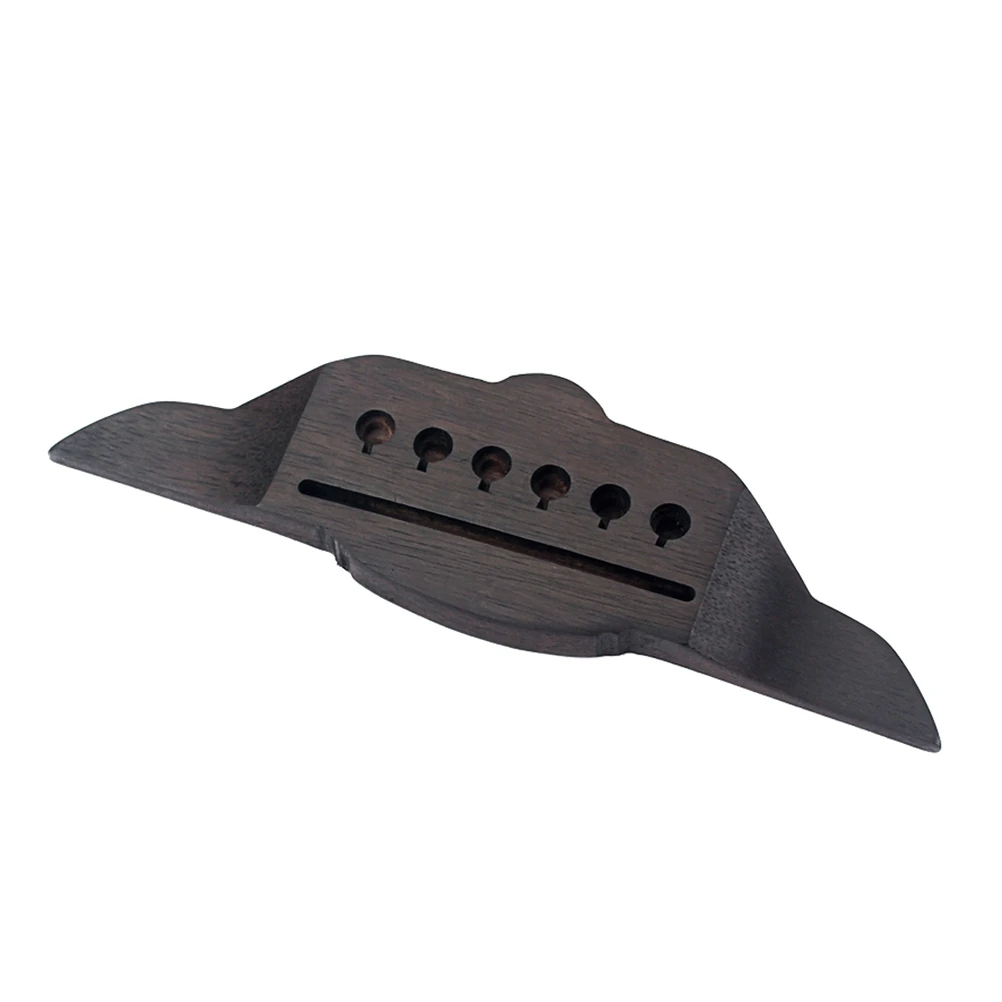 

Swallow Shaped Rosewood Acoustic Guitar Bridge Slotted Pre-Drilled Fit 34/36/38 Inch Folk Classical Guitar Replacement