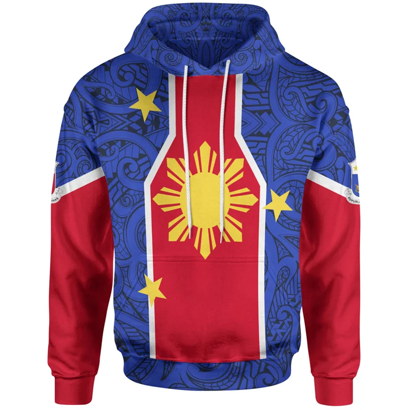 3D Printed Philippines Filipinos Polynesian Tattoo Lapu Lapu Sun Tribal Hoodies For Men Kids Fashion Hooded Hoody Retro Pullover