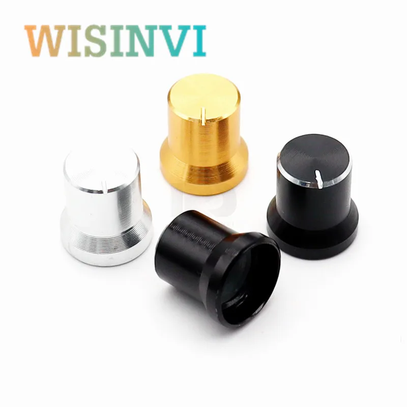 5PCS 15*15.5MM Aluminum Alloy Knob Cap Potentiometer Speed Control Switch Knob Suitable For Flower Shaft 6MM