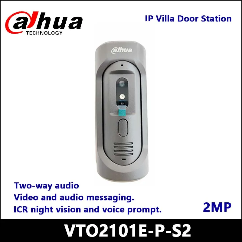 Dahua VTO2101E-P-S2 IP Villa Door Station, Zinc alloy panel, IP65 and IK10 rated. Support Two-way Audio