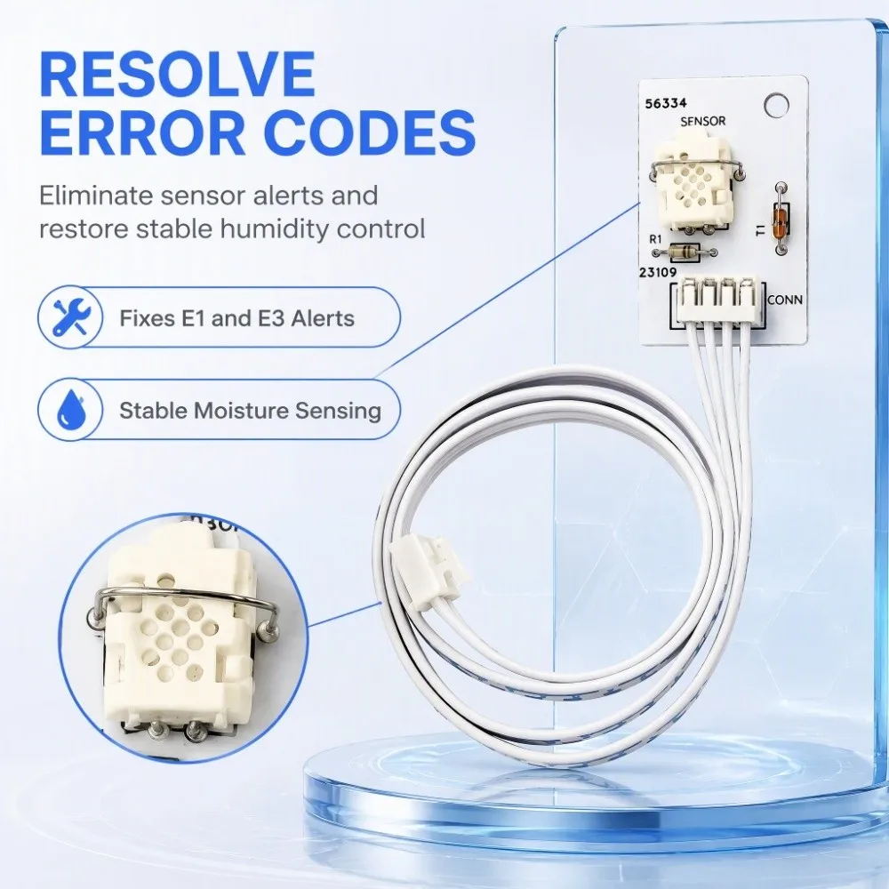 Easy Install Humidity Sensor Replacement for Whirlpool WDH70EAPW /Idylis WDH1670EA1/ Honeywell DH70W/Part C0R702H V1.1