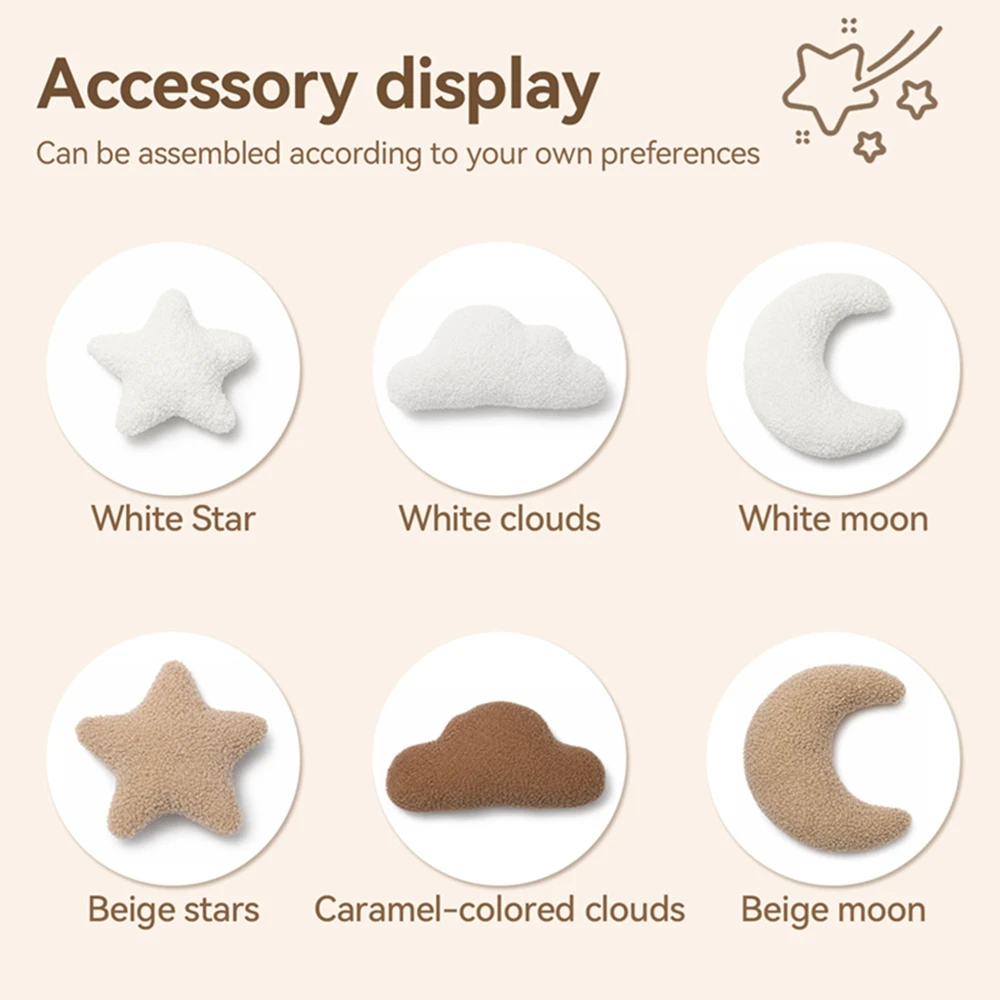Baby Posing Mat Cushion Cosy Cozy Plush Moon Pillow Plush Adorable Newborn Photo Props 0-12M Moon Charm Designing Gifts
