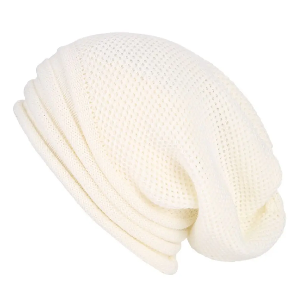 Skiing Baggy Slouchy Beanie Hat Warm Cap Wool Knitted Winter Hat