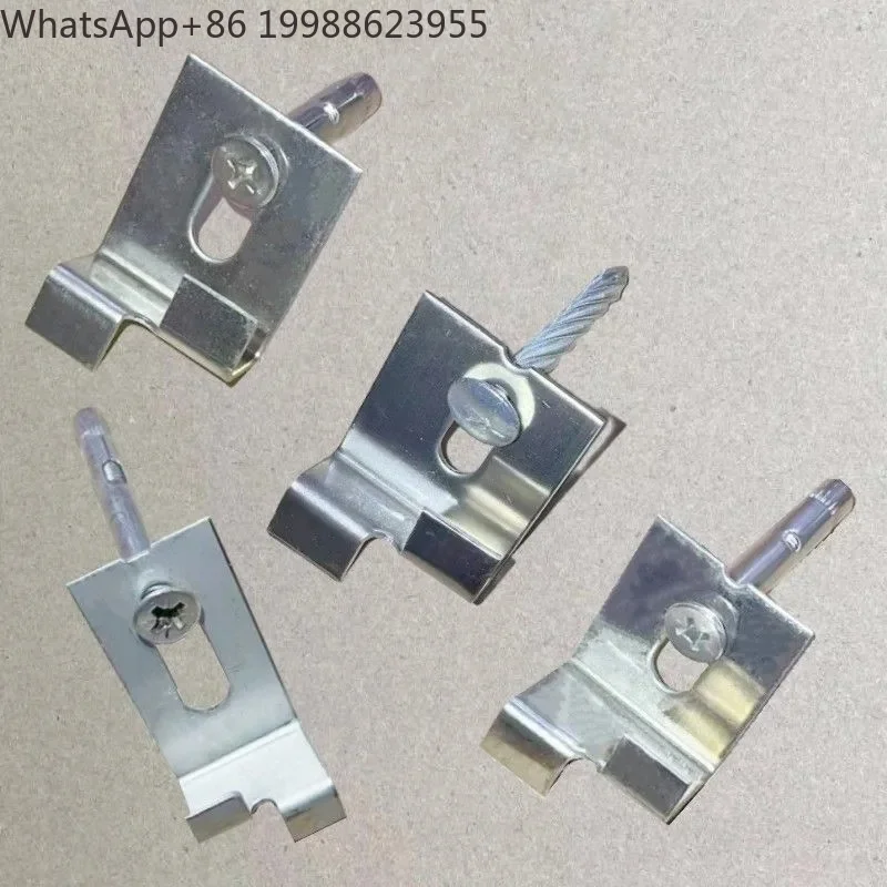 50pcs Stainless Steel Wall Tile Bracket Wall Dry Hanging Fastener Marble Advertising Board Hook Home Fixed Hardware Accessories