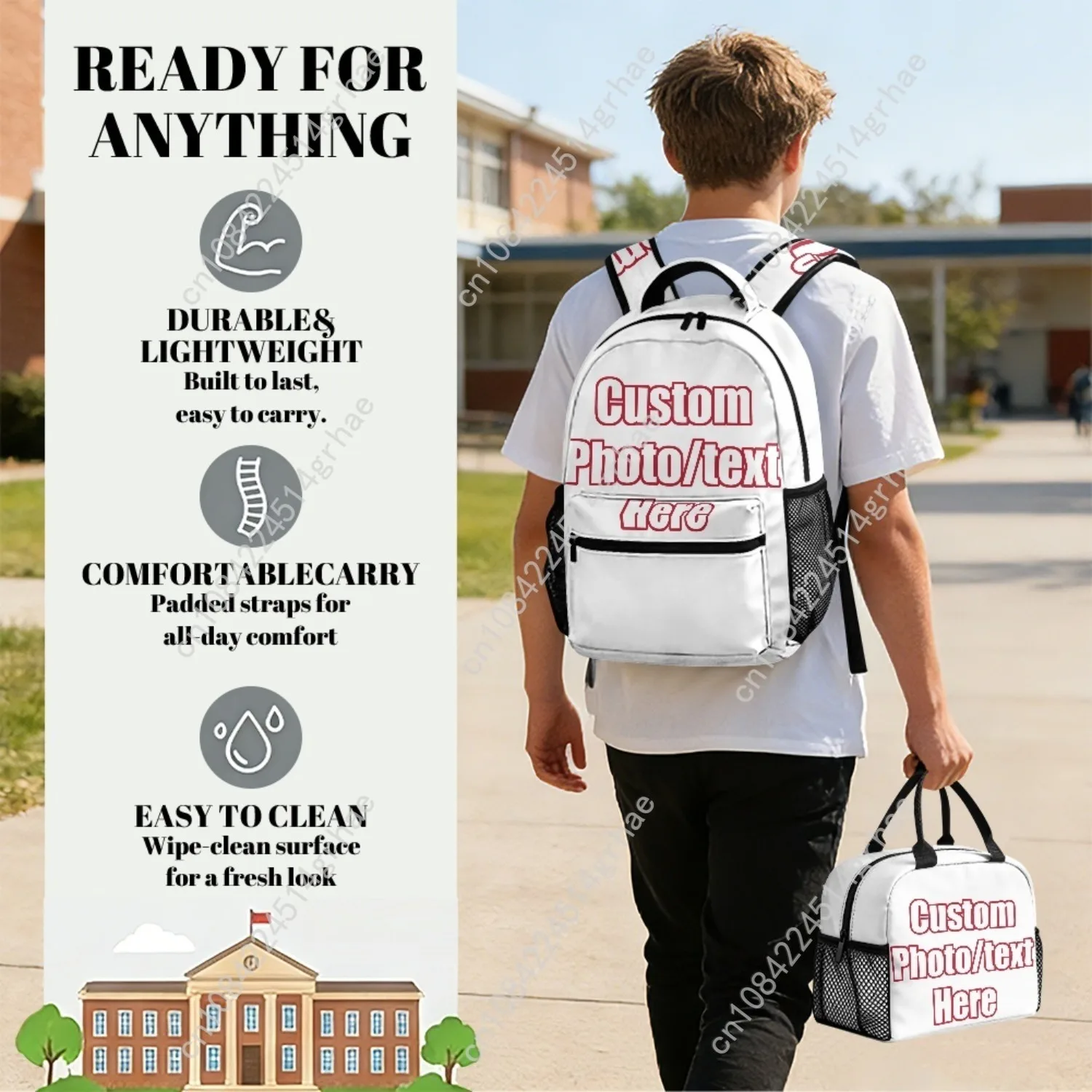 Corgi Butt Custom Leisure All-Over Print 3-Piece Backpack Set (Includes Backpack, Lunch Bag, and Pencil Case)