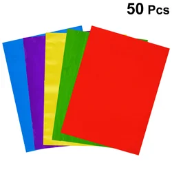 50PCS Cellophane Candy Wrapper Transparent Candy Paper Cello Sheets for DIY Crafts Decoration