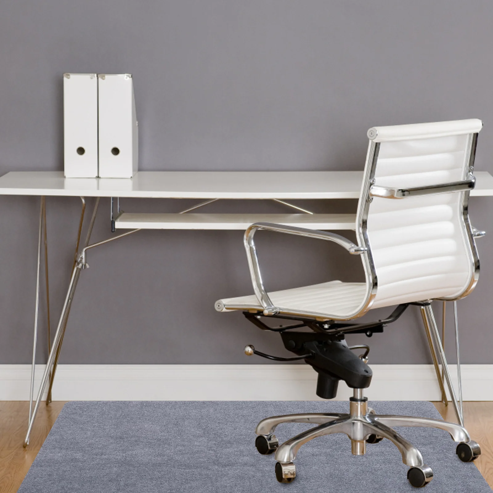 

Hardwood Floor Office Chair Mat 90x120 Grey PVC Desk Gaming Computer Carpet Protection Non Skid Waterproof Wear Resistant Floor