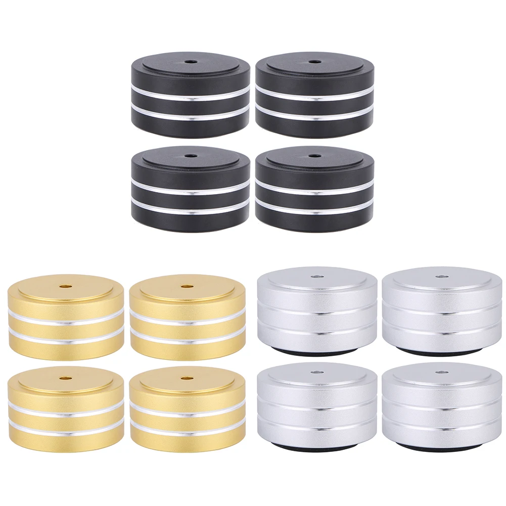 4PCS Shock Absorbing Foot Pad Aluminum Alloy Speaker Isolation Stand Feet Pad Vibration Damper Floor Protector for Speaker DAC