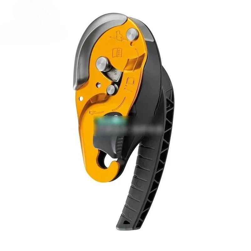 Self-Braking Climbing Rope Descender, Anti-Panic Lift Retarder Descender for 10-11.5mm Ropes, High-Altitude Safety