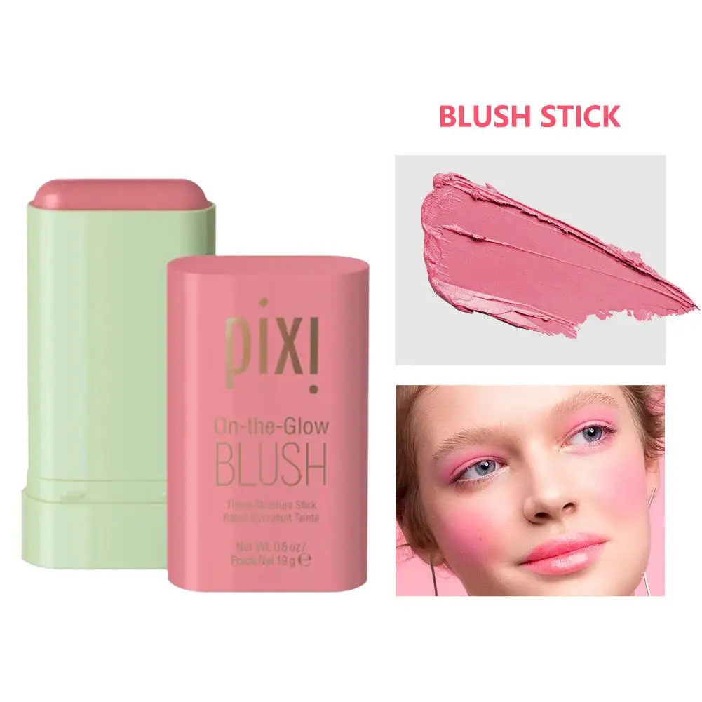 Pixi 3 in 1 매트 핑크 블러셔 스틱, 볼 아이립 틴트, 방수 페이스 컨투어링 섀도우 블러셔, 한국 메이크업