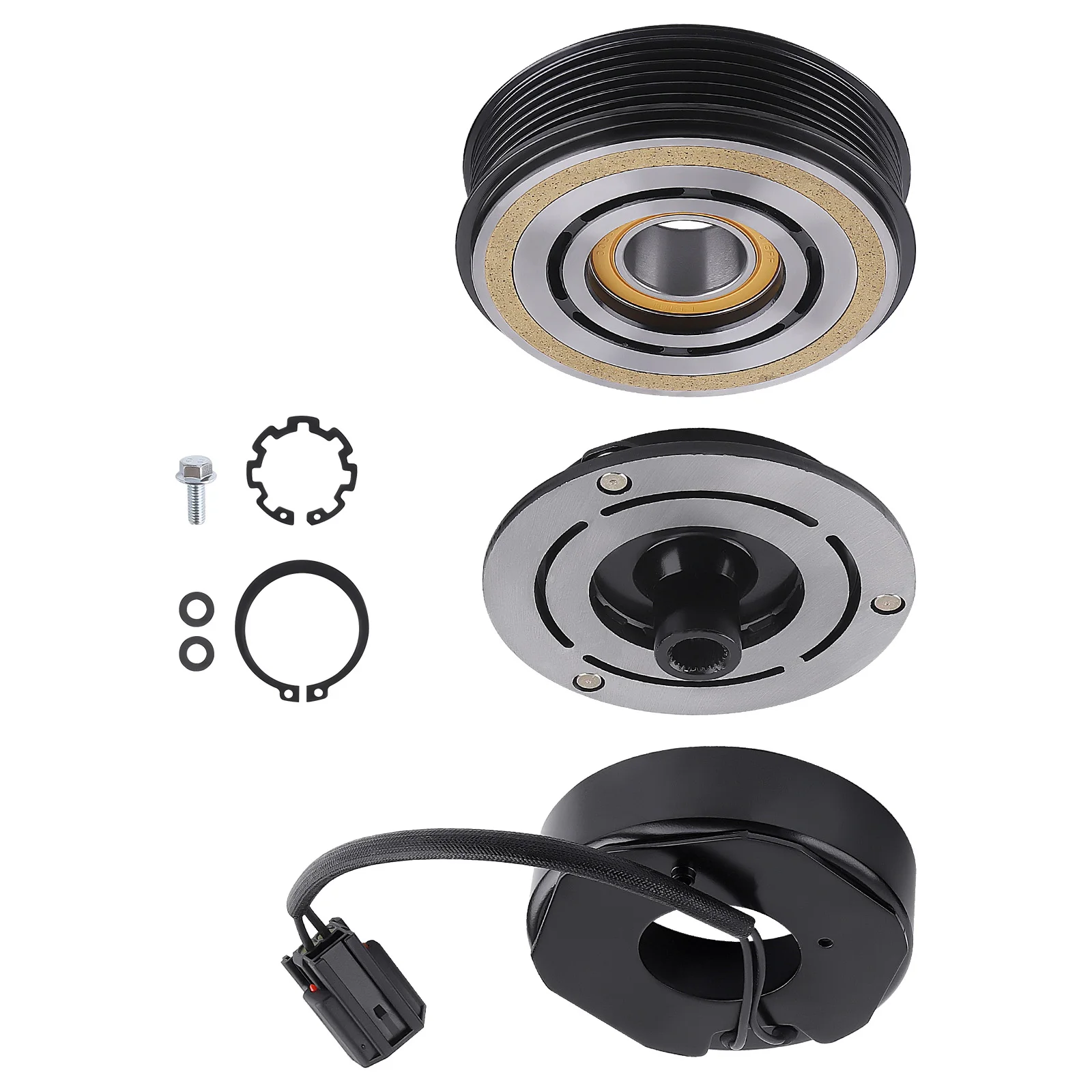 

6 Grooves Compressor Clutch Kit For Chevrolet Traverse GMC Acadia V6 3.6L 09-12