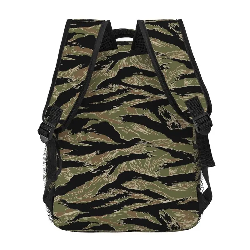 حقائب ظهر للسفر مموهة عسكرية مموهة على شكل نمر، حقيبة كتب خفيفة الوزن للطلاب للجنسين، حقيبة نهارية للسفر والمشي لمسافات طويلة والتخييم #4