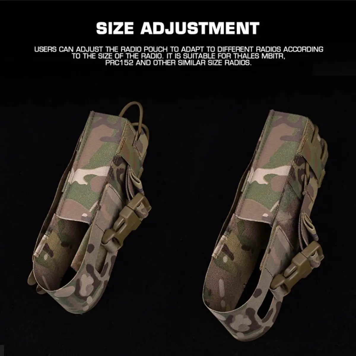 Funda radio táctica Poseidon Defense MOLLE ajustable ligera - imagen 4