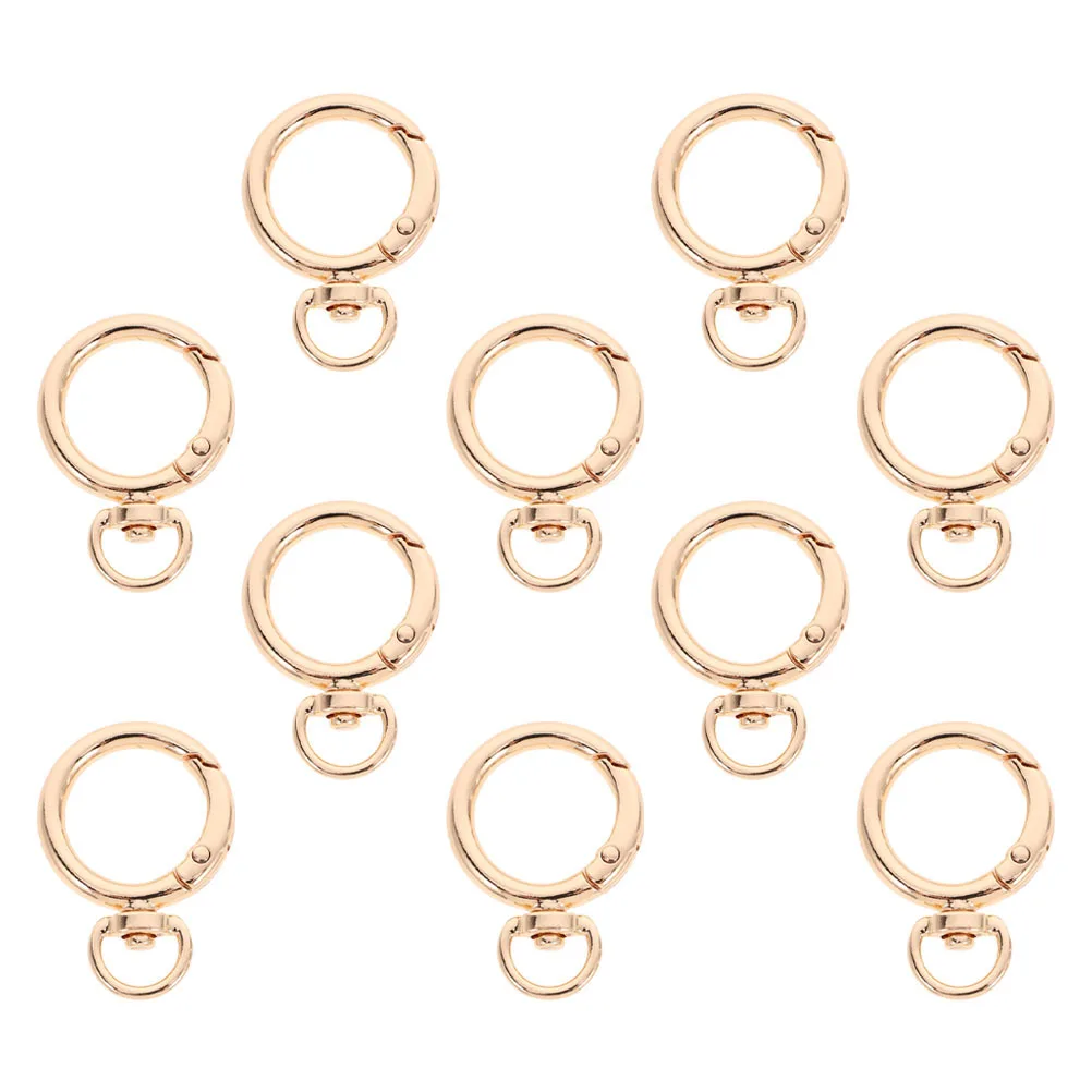 10pcs Spring Buckles Heavy Duty Alloy Swivel Clasps Key Ring Clips For Keys Bags Accessories Carabiner Keychain Clip Leash Clip