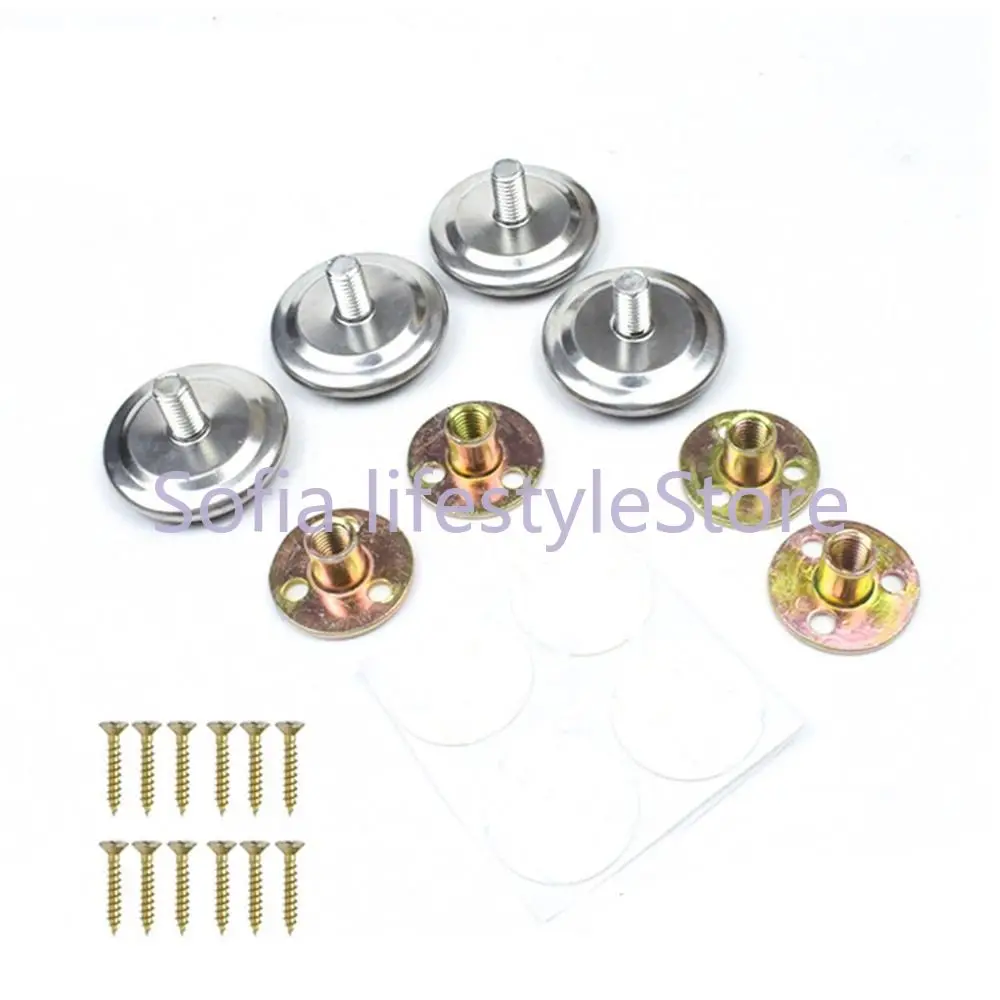 

4pcs Adjustable Furniture Support Leg Floor Protector Furniture Adjustable Feet Hardware Screw-in Base Leveling Feet Table Chair