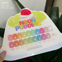 New 10PCS Candy UV Gel Color Set Collection Semi-permanent Soak Off UV Gel Korean Gel Nail Polish Set For Nail Salon With Card