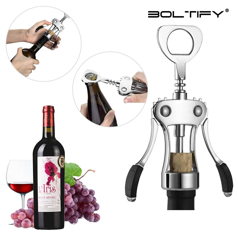 

Hand Movement Bottle Opener Classic And Practical Stainless Steel Wine Opener Portable Wine Cork Remover Kitchen Gadgets