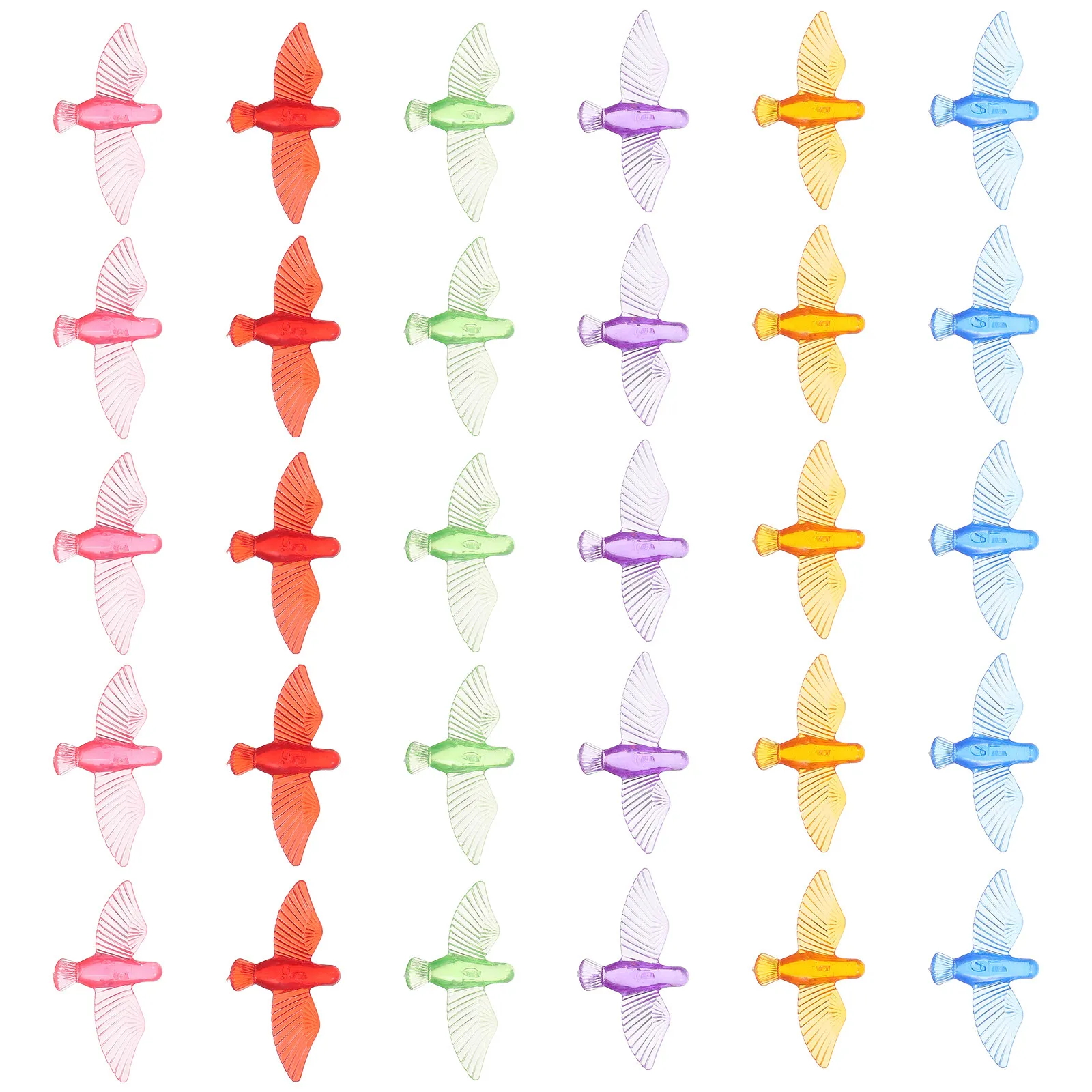 30Pcs Acrylic Dove Wind Chime Pendants DIY Hanging Charms Wind Chimes Replacement Parts Crafts Acrylic Chime Accessories