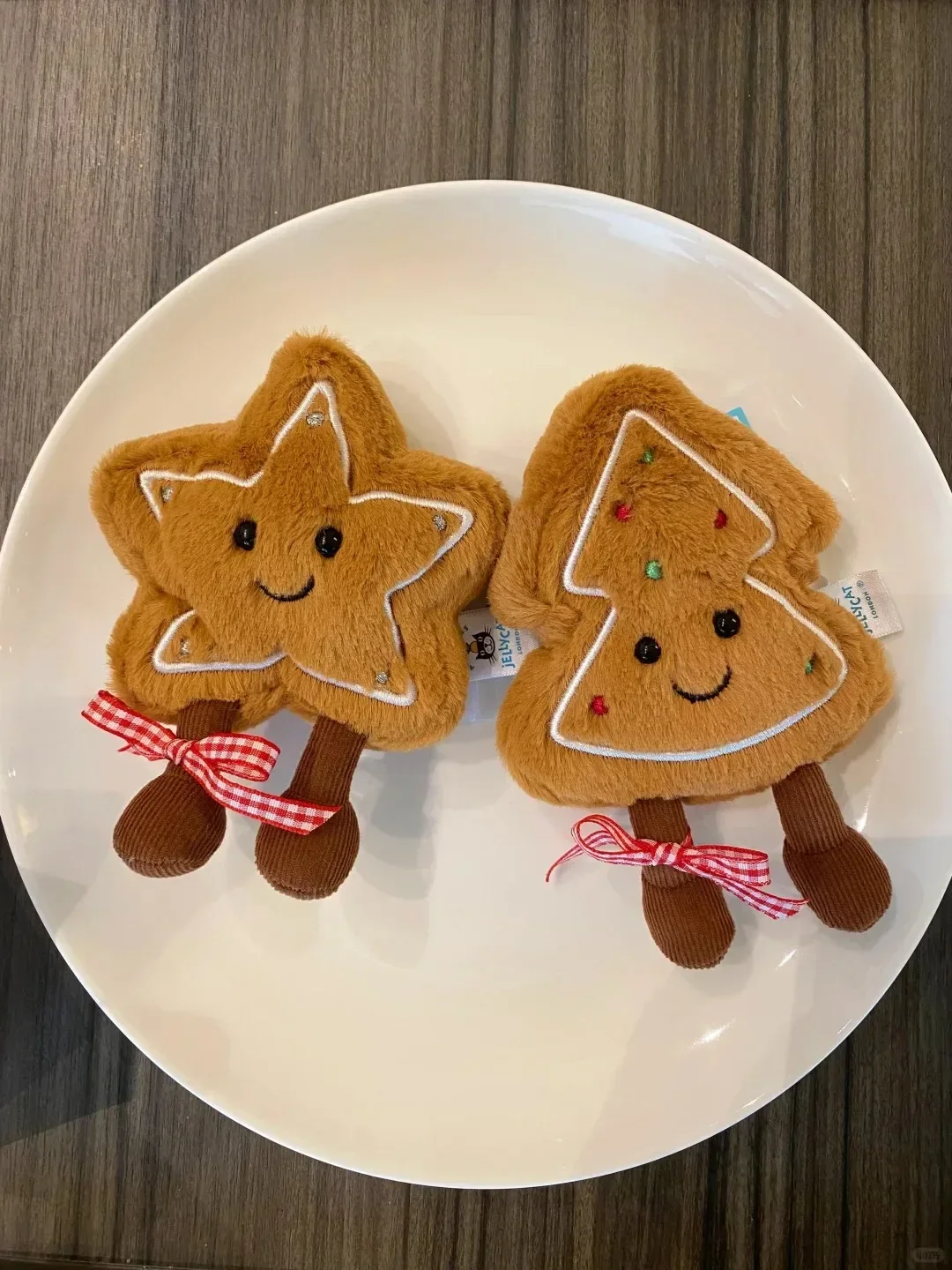 

For Jelly Cat Fun Cute Star Biscuits Pine BiscuitsPlush Doll With Gift Box Home Decoration Holiday Gift Interactive Toy