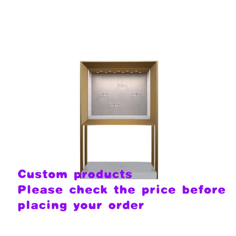 custom.High Quality LED Lighting Jewelry Showcase Shop Decoration Solutions Display Cabinet Furnitures Counter