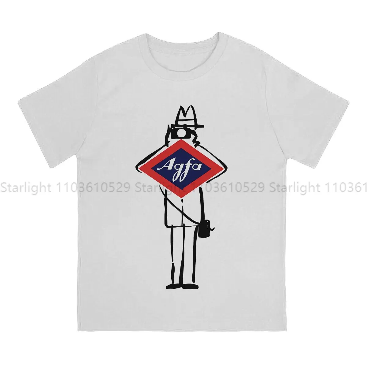 Photographer Camera Patent TShirt Agfa Vintage Film Basic T Shirt Leisure Men Clothes Printing