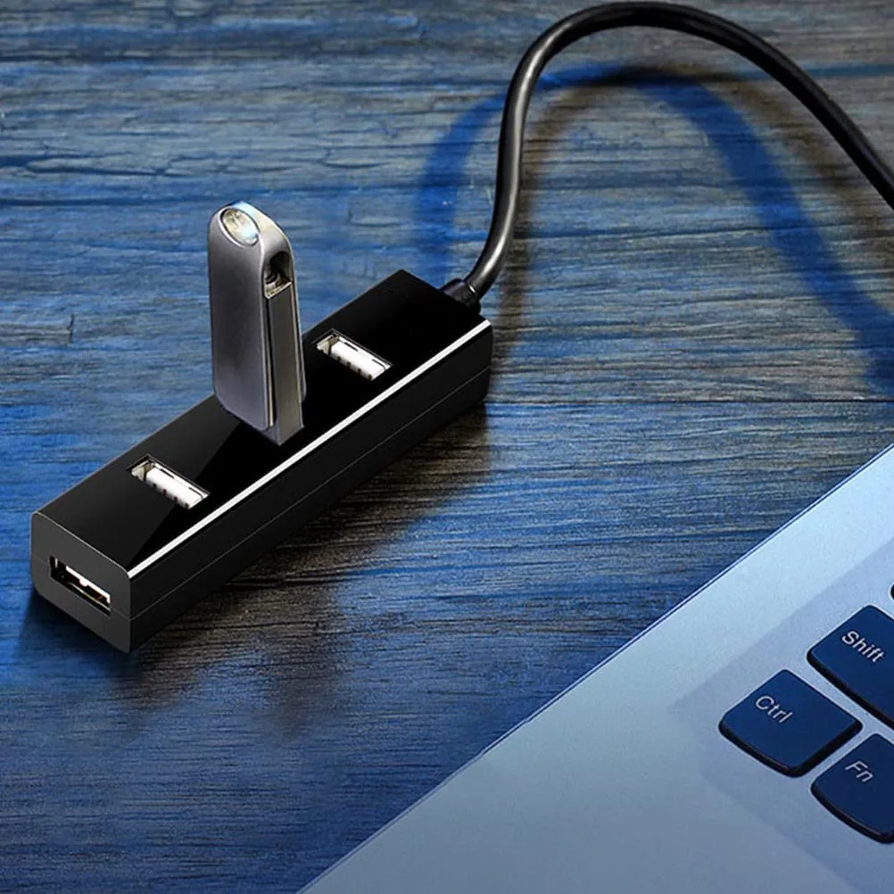 

1Pcs USB 2.0 Hub 4 Ports Splitter Cable Adapter Plastic Compact High Speed Multifunction Expansion for Laptop Computer USB