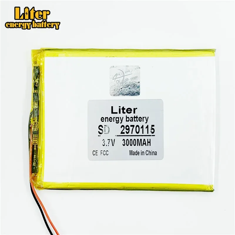 

Liter energy battery 3.7V 2970115 3000MAH 3070115 tablet battery brand tablet general polymer lithium battery