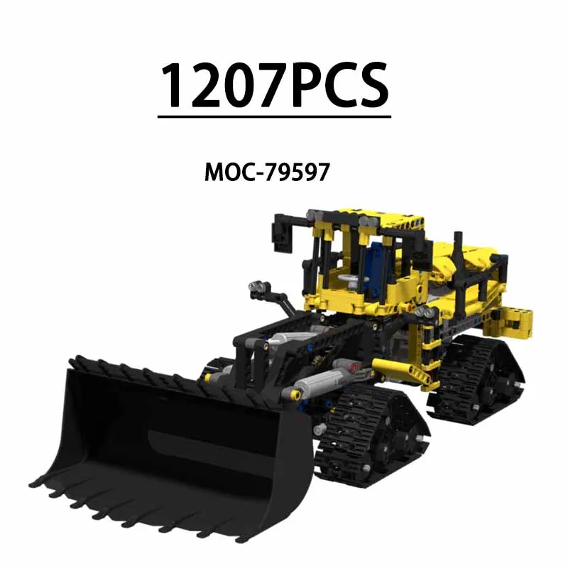 

Building Blocks MOC-79597 Bulldozer Articulated Crawler Loader Excavator 1217pcs Christmas Toy Gift Decorations Birthday Gifts