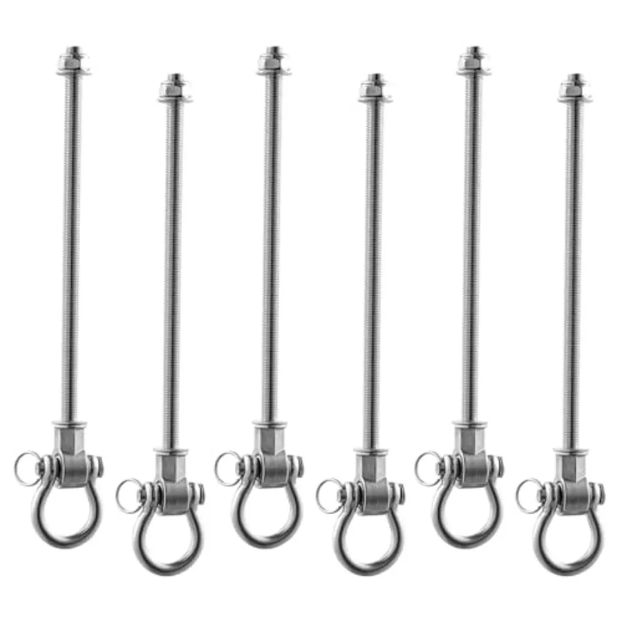 

Swing Hangers 6 Pack Heavy Duty Swing Brackets 850 lbs Each Load Capacity Smooth Bearing Stainless Steel Hangers Ideal for Hamm