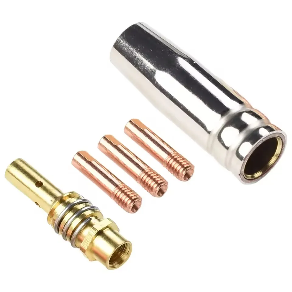 5 teile/satz Schutz Düse Kontakt Spitze Verbrauchs Halter Leitfähige Spitze 0,6/0,8/0,9/1,0/1,2mm MIG Schweißen MB15 15AK Löten Werkzeug – Detail 2