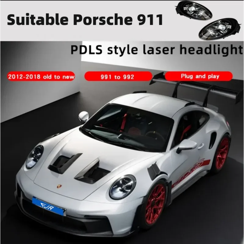 

Headlight 991 to 992 GT3RS For Porsche 911 LED matrix LED daytime running light 2012-2018