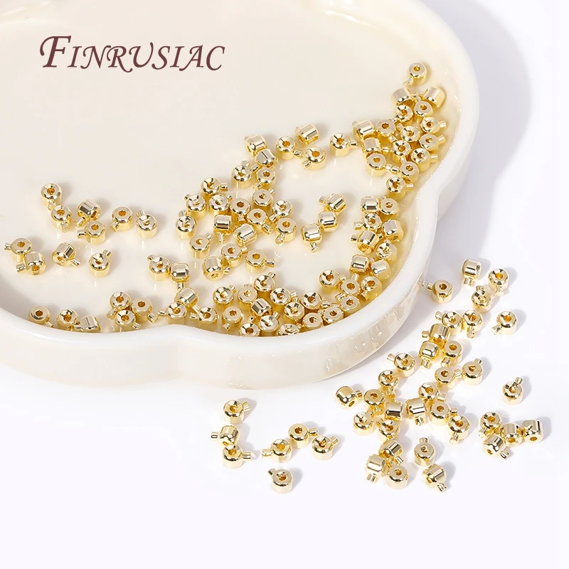 18K vergoldete Quetschperlen, Crimpperlen für Schmuck, Crimp-Endperlen, Zubehör für Schmuck, DIY-Zubehör, Großhandel – Detail 17