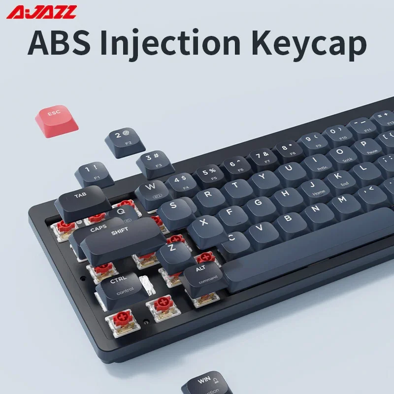 AJAZZ AKL680 65% Mechanical Gaming Keyboard Ultra-slim Wireless 2.4G Bluetooth 5.1 Low Profile Keyboard for Mac Windows Laptop