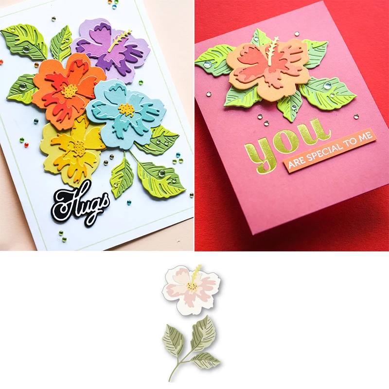 Piggy Craft metal cutting dies cut die mold Flower leaves series Scrapbook paper craft knife mould blade punch stencils dies