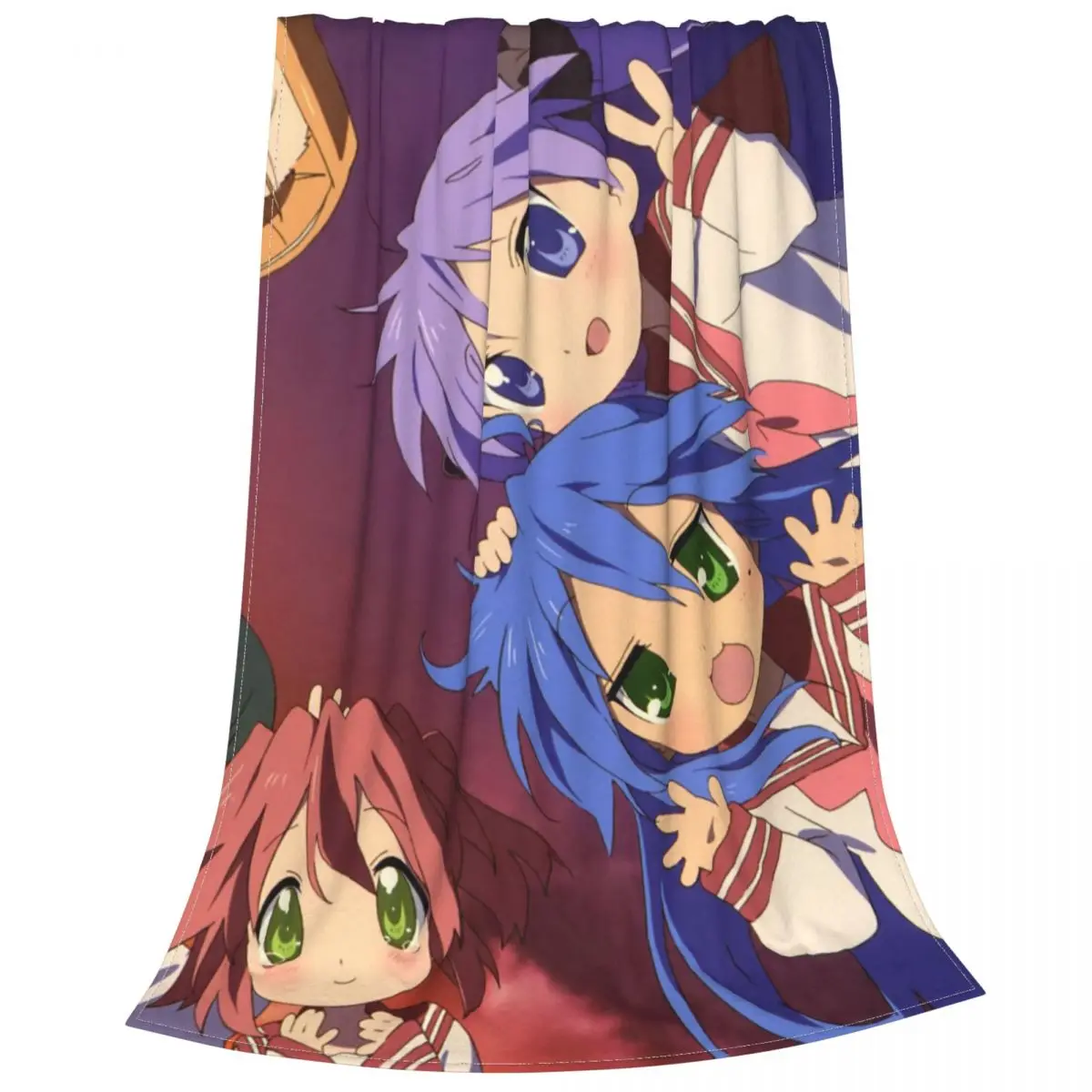 Lucky Star Kawaii peluche coperta konica Izumi Anime carino moda coperte per letto divano divano tappeto pezzo