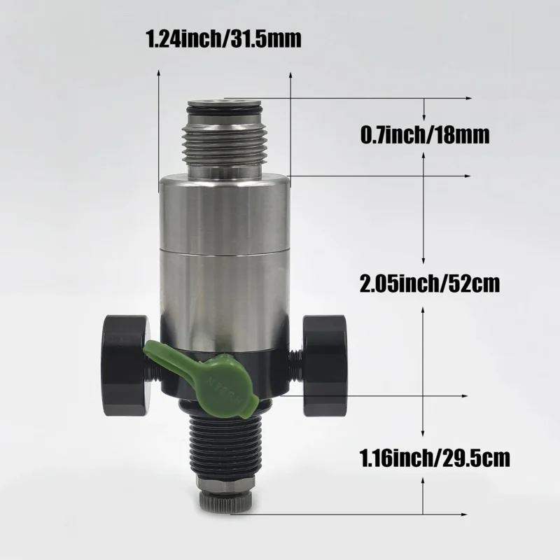 Imagem -06 - Calibre Duplo Macio do Manômetro do Tanque de ar Hpa Regulador Linha de Entrada Ajustável Linha de Saída M18 x 1.5 g1 214 a 3000psi