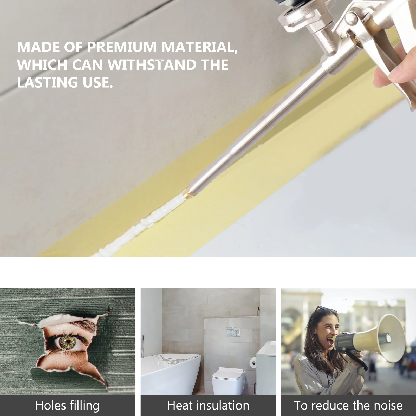 

1Pcs Foam Glue Shooter Ergonomic Design Caulking Tool for Repairing DIY Handwork Accessories Caulking Supplies Glue Dispenser