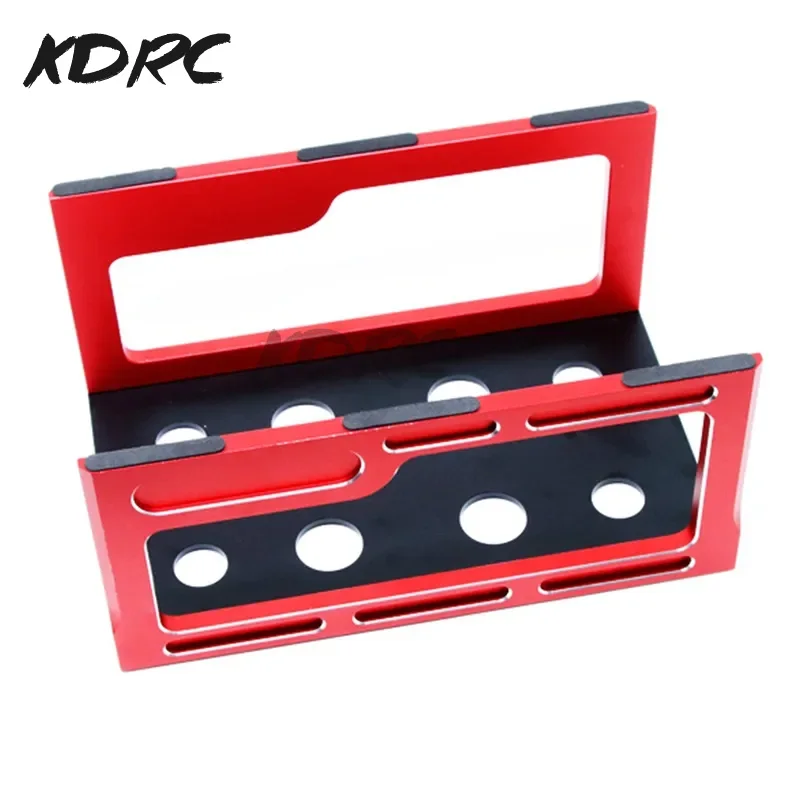 1 Piece RC Car Stand Repair Workstation Platform Shock Damper Pits Stand For 1/8 1/10 1/12 RC Cars Truck Buggy Red