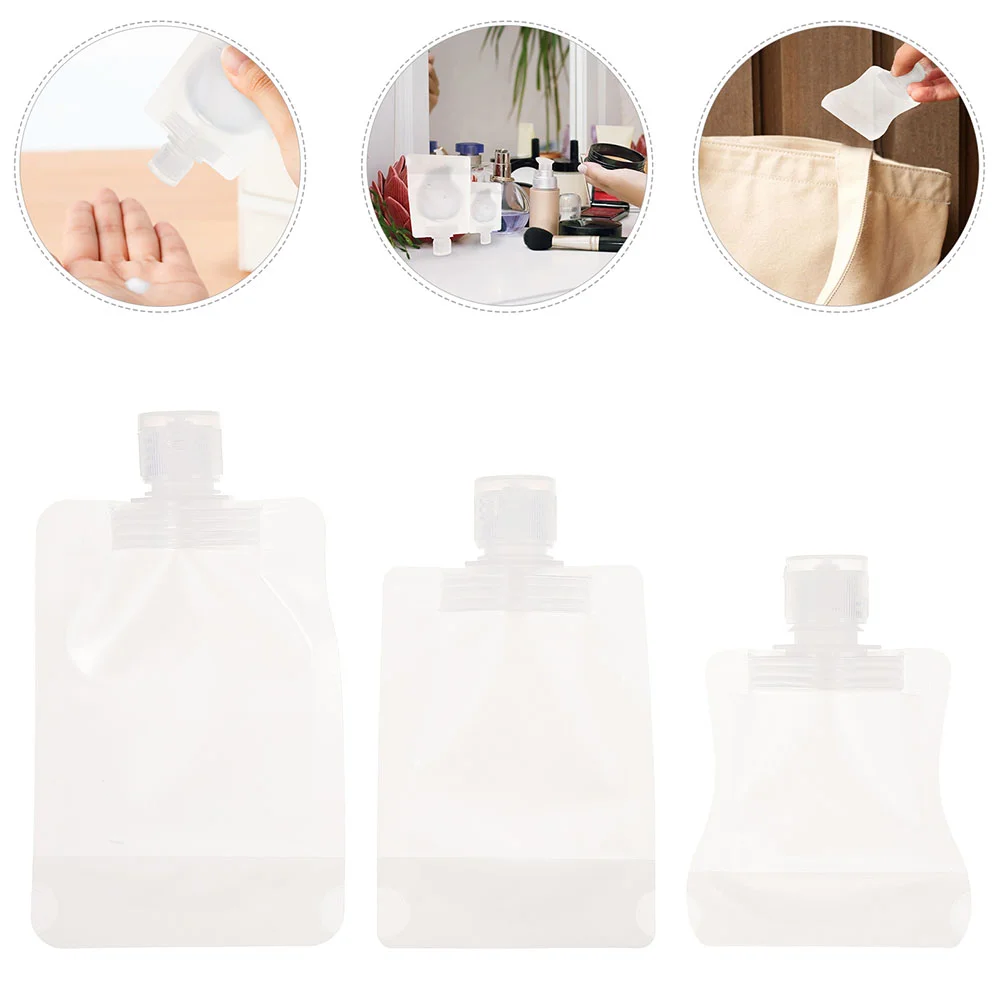 

12 PCS Lotion Bag Empty Squeeze Pouch Refillable Portable Shampoo Cream Sub Travel